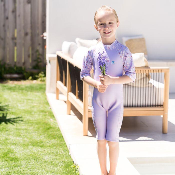 Splash About Kids UV Sun and Sea Wetsuit, Lilac Spring 3/6