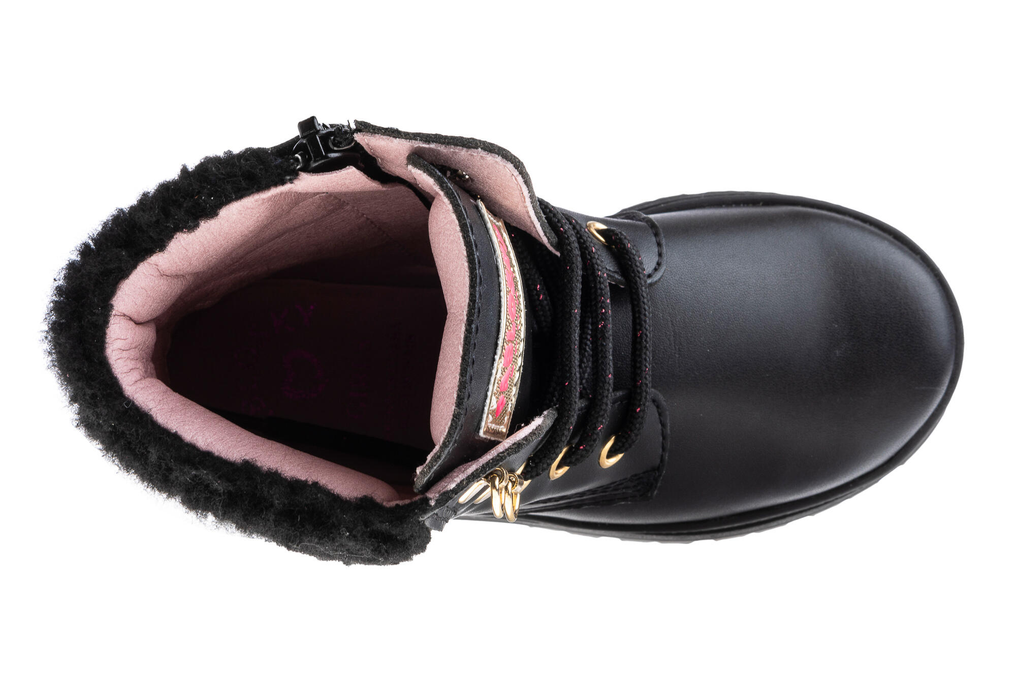 Botas de Niña Pablosky de microfibra textil con Cordones y cremallera 4/7