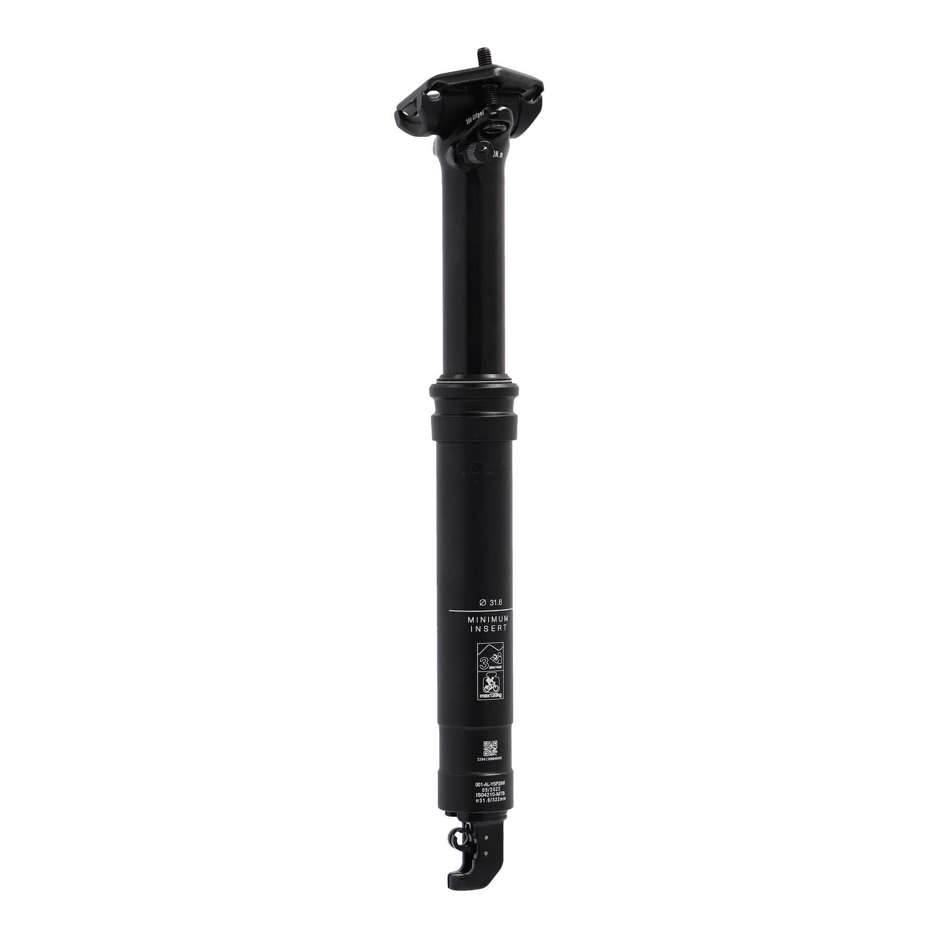 XLC Zawieszenie sztycy podsiodłowej Dropper SP-S14, Ø27,2 mm/340 mm, skok 80 mm