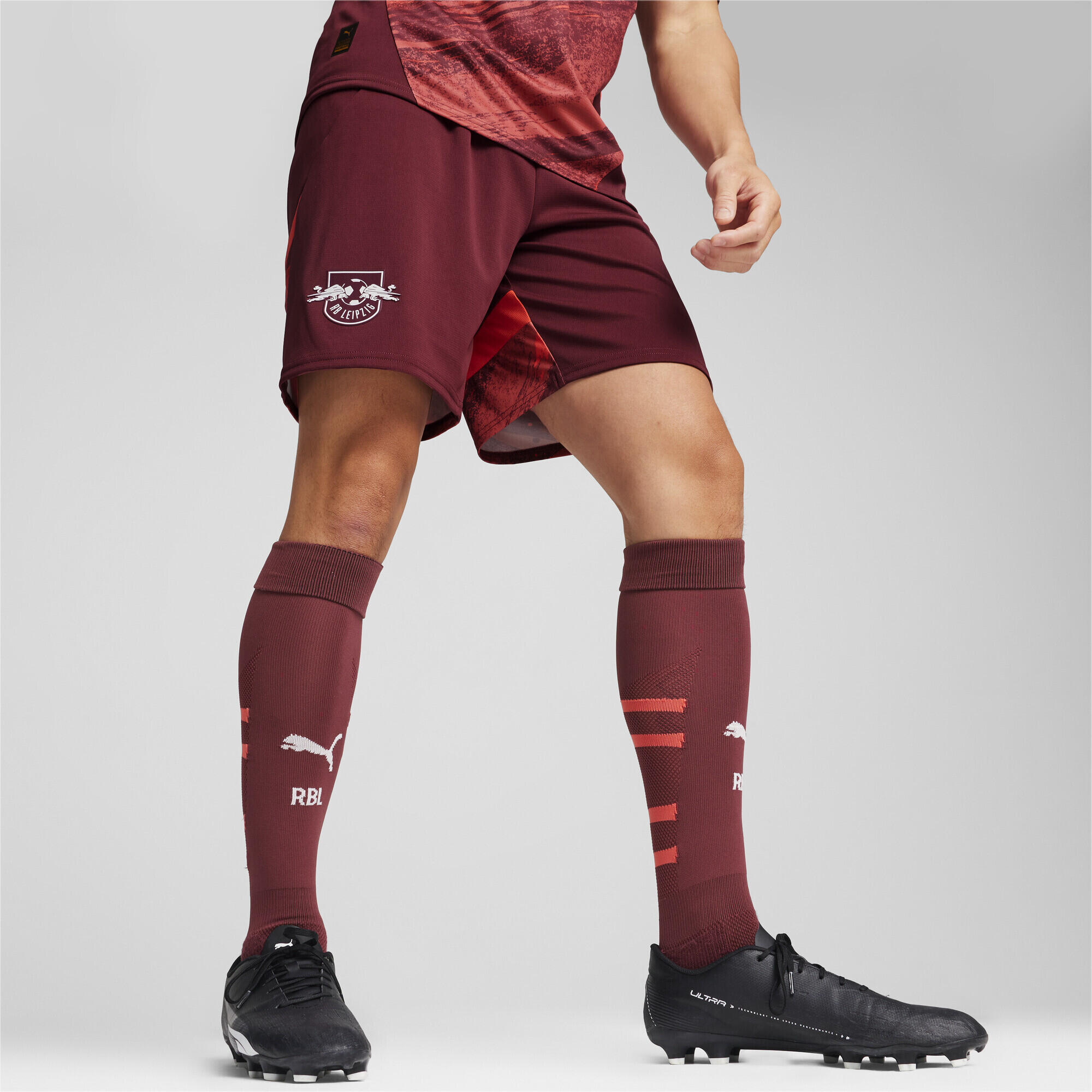 RB Leipzig short voor heren PUMA Dark Jasper Active Red 6/7