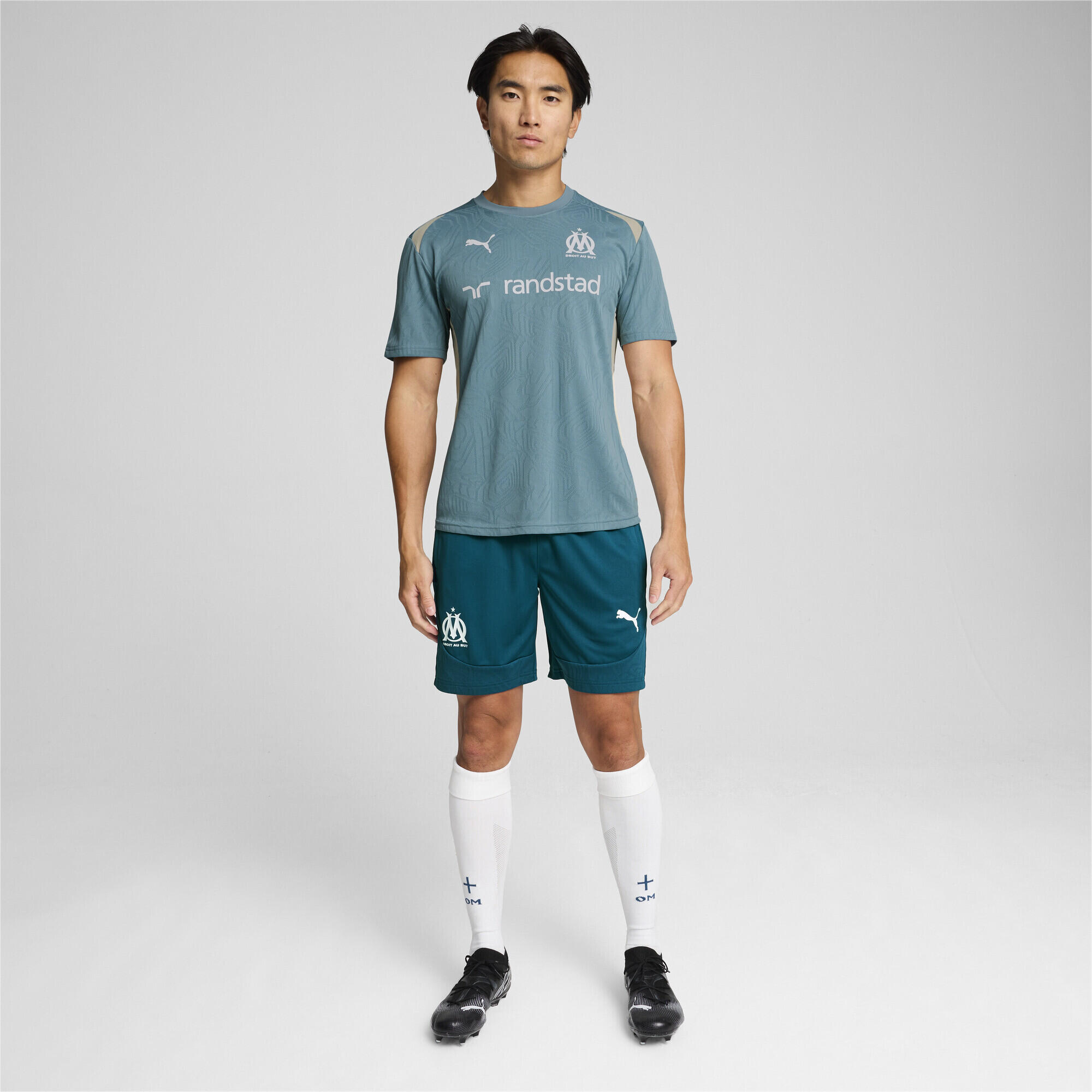 Olympique de Marseille trainingsshort voor heren PUMA Ocean Tropic White Blue 2/7
