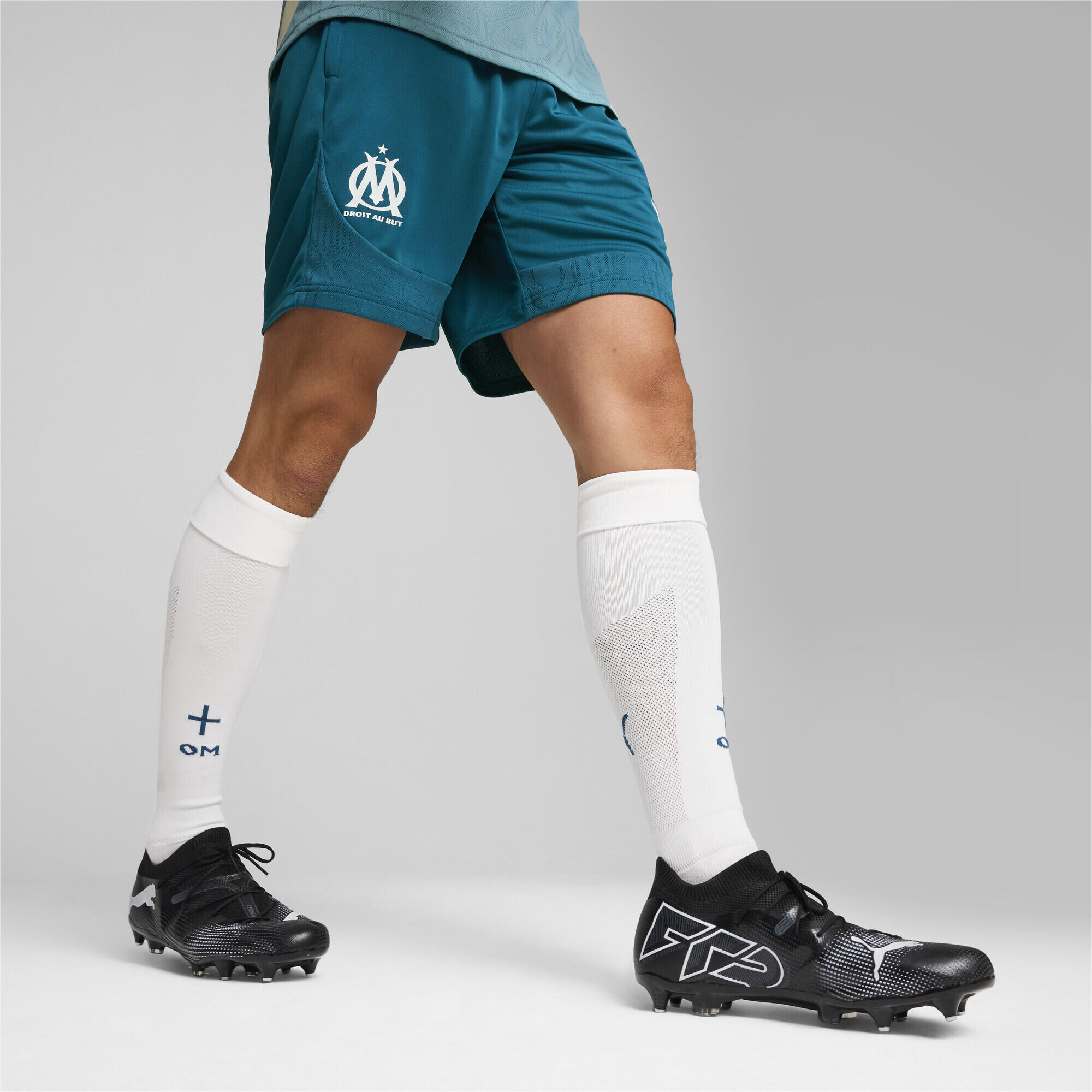 Olympique de Marseille trainingsshort voor heren PUMA Ocean Tropic White Blue 3/7