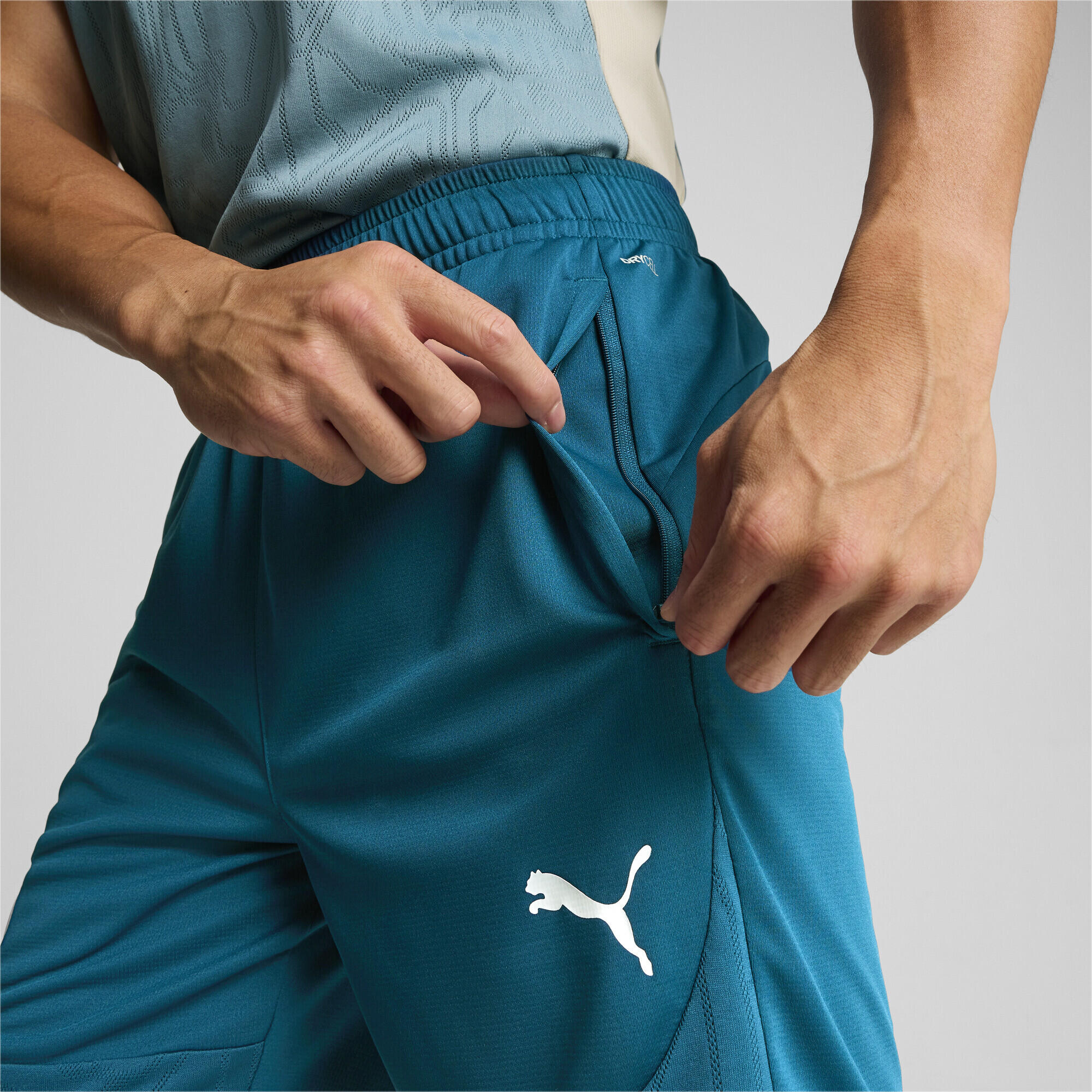 Olympique de Marseille trainingsshort voor heren PUMA Ocean Tropic White Blue 4/7