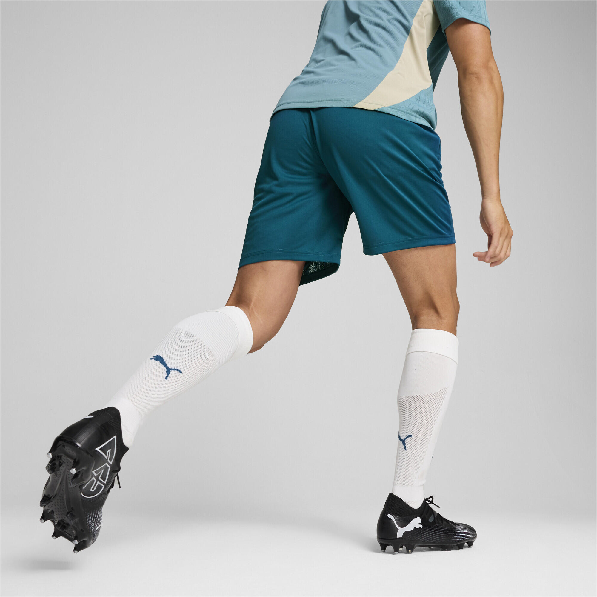 Olympique de Marseille trainingsshort voor heren PUMA Ocean Tropic White Blue 6/7