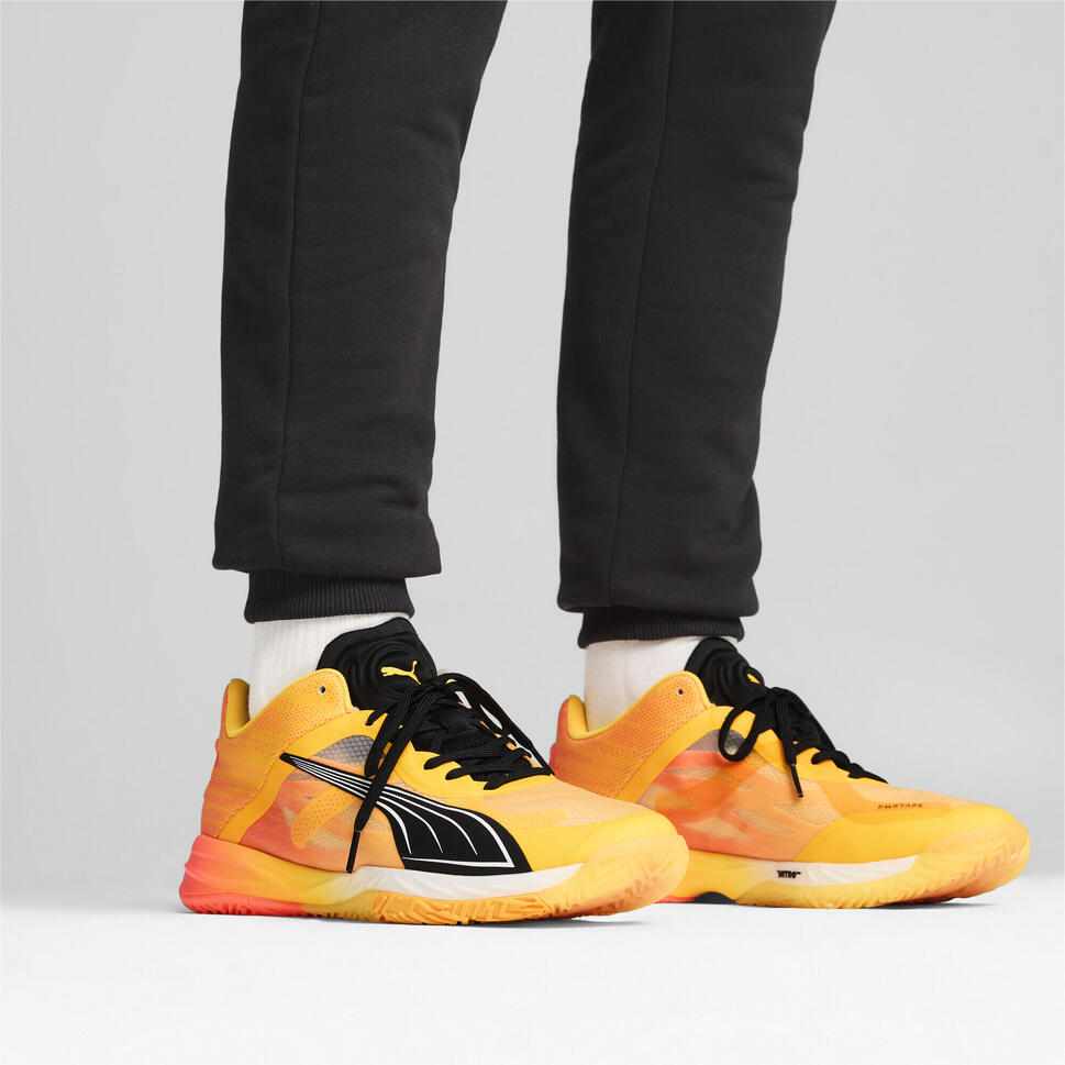 Buty halowe Accelerate NITRO™ SQD PUMA Sun Stream Sunset Glow Black Orange Pink