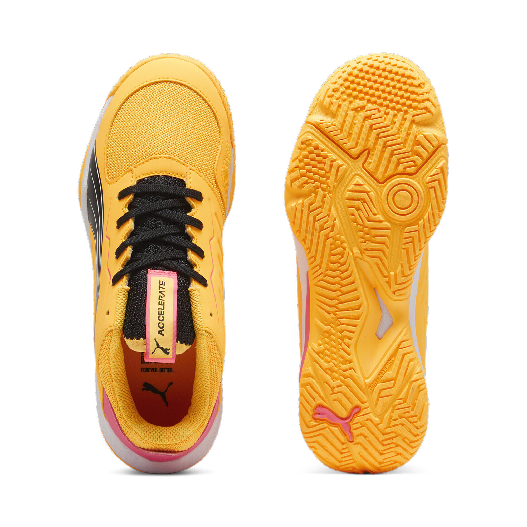 Urychlete mládež Sálová obuv PUMA Sun Stream Sunset Glow Black Orange Pink 4/6