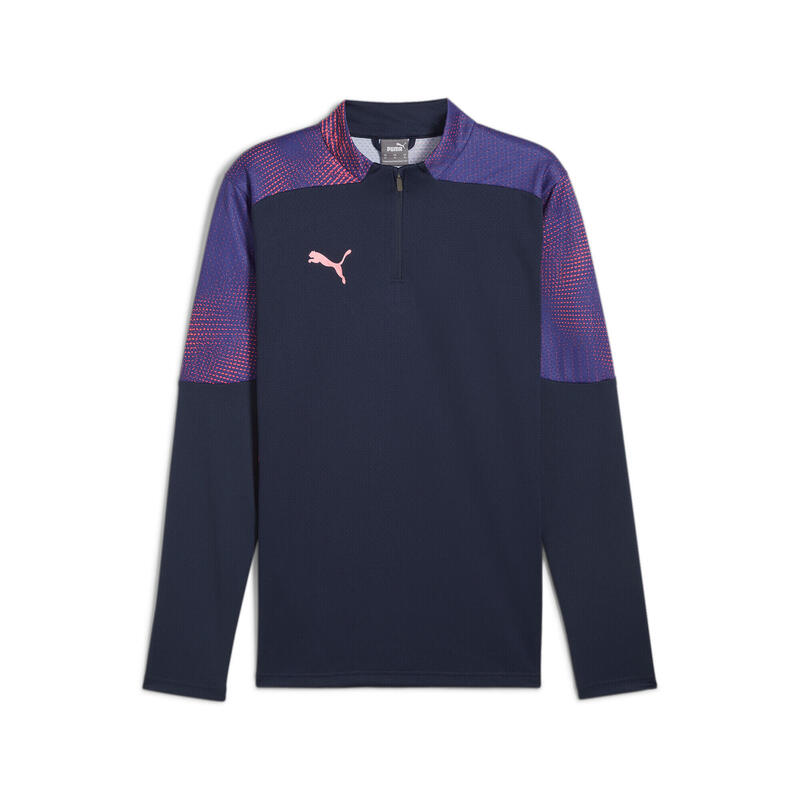 Haut à 1/4 zip individualFINAL Homme PUMA Club Navy Dark Amethyst Blue Purple