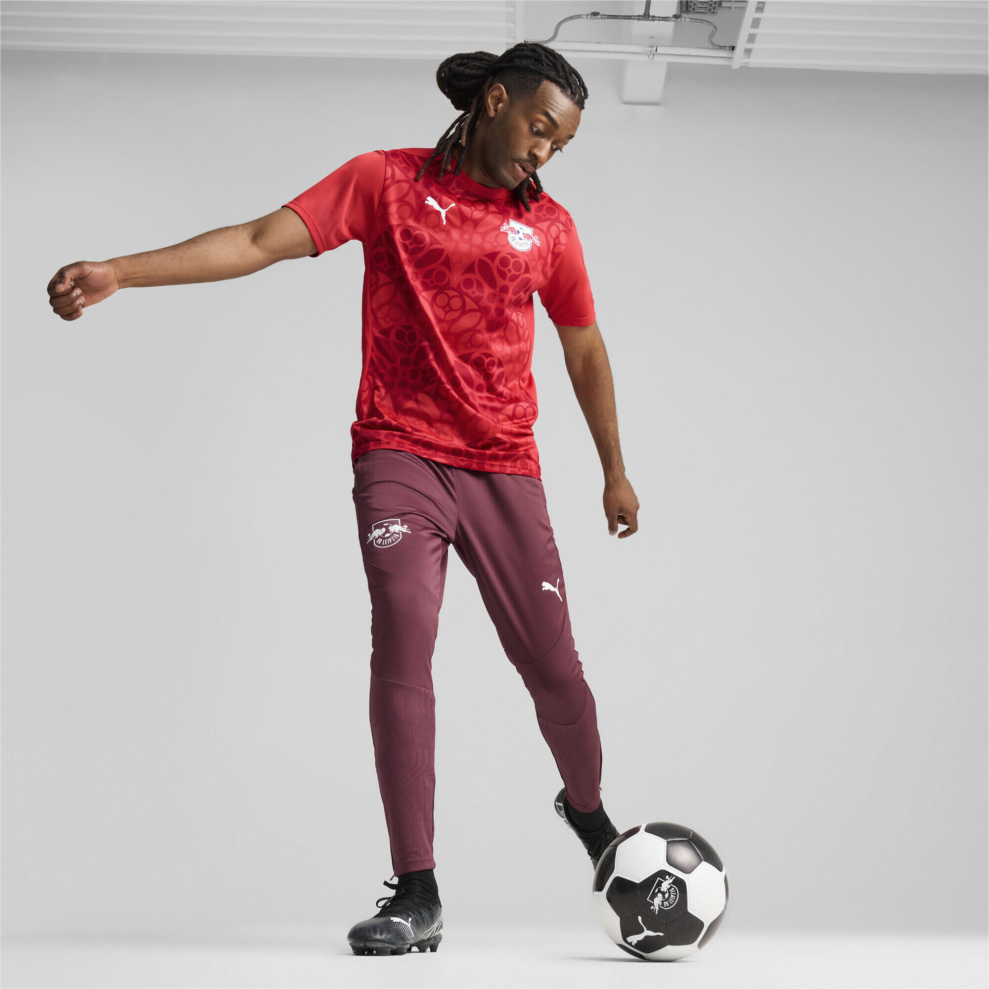 Pánský předzápasový dres s krátkým rukávem RB Lipsko PUMA For All Time Red Club 4/7
