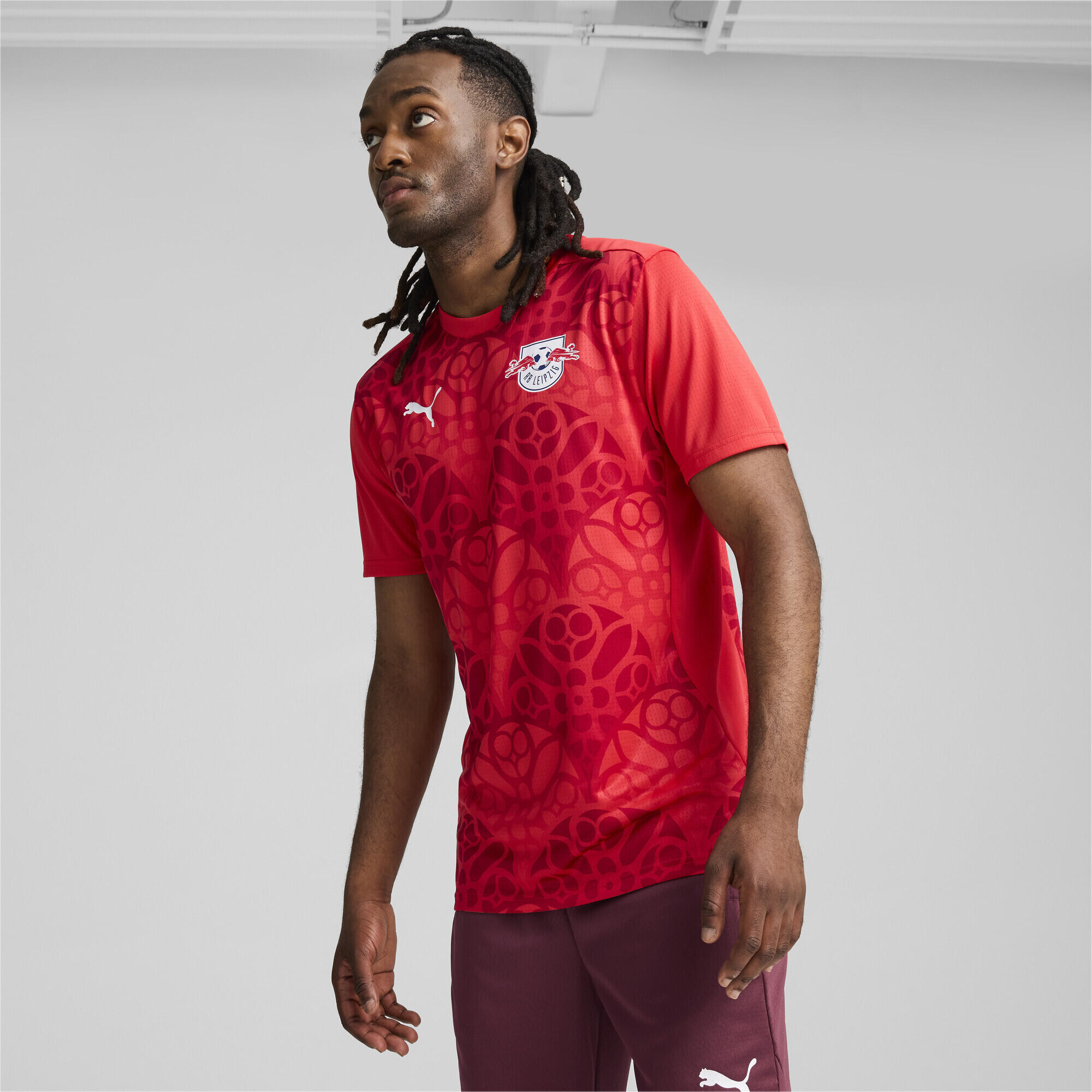 Pánský předzápasový dres s krátkým rukávem RB Lipsko PUMA For All Time Red Club 2/7