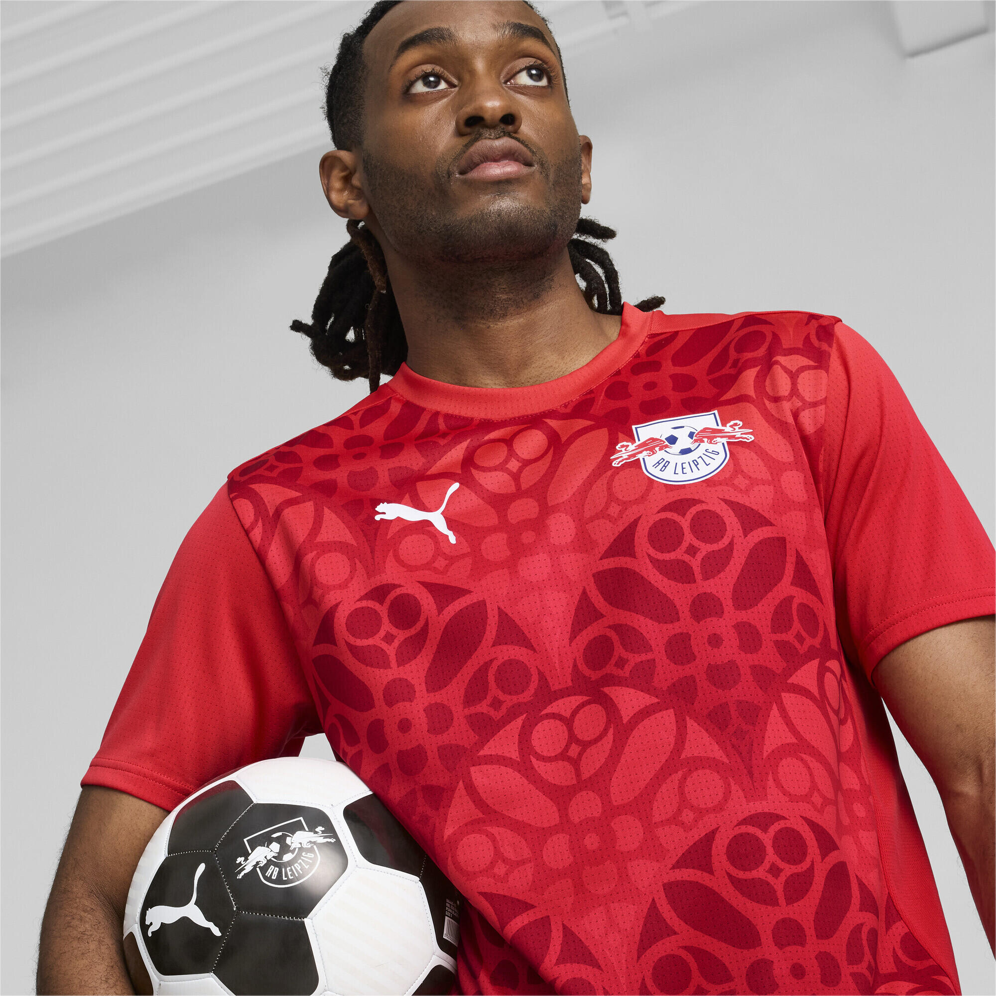 Pánský předzápasový dres s krátkým rukávem RB Lipsko PUMA For All Time Red Club 3/7