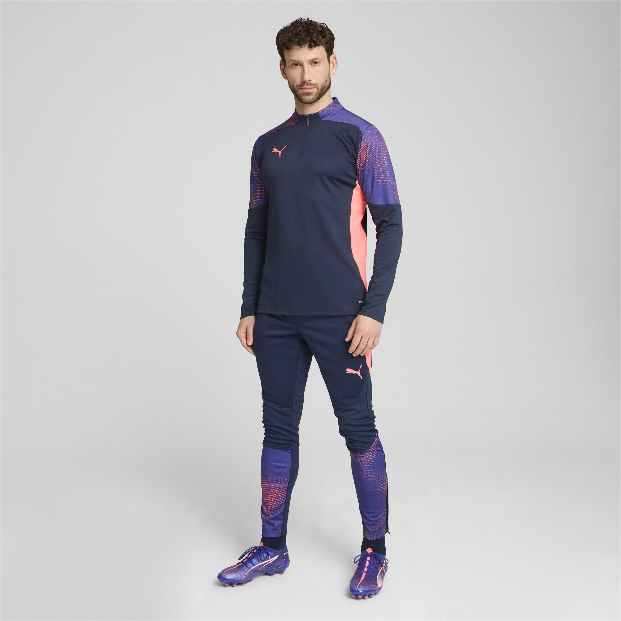 Haut à 1/4 zip individualFINAL Homme PUMA Club Navy Dark Amethyst Blue Purple 2/7