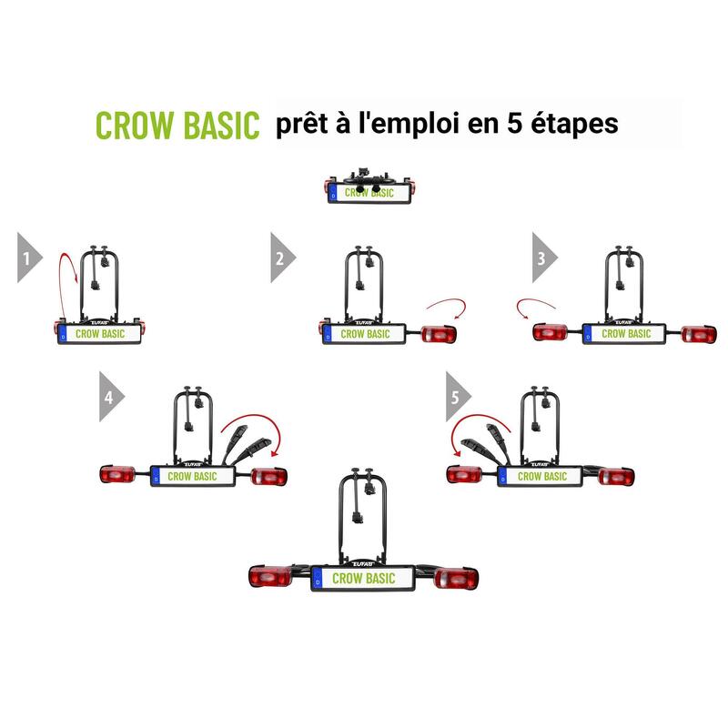 PORTE-VÉLOS 2 VÉLOS CROW BASIC - EUFAB