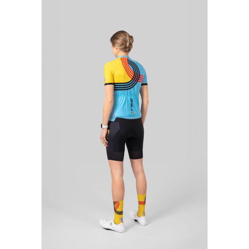 Cycling Shorts Breathable Women - Official Team Belgium Icon Black