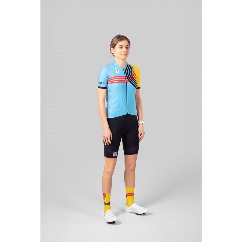 Fietsshirt Dames - Blauw - Official Team Belgium 2024 Olympische Editie