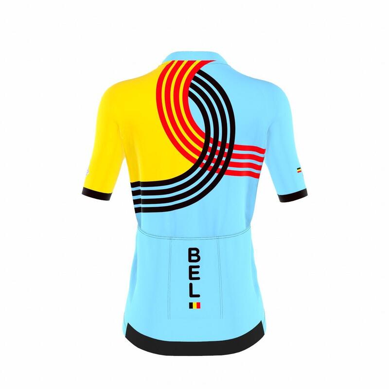 Fietsshirt Dames - Blauw - Official Team Belgium 2024 Olympische Editie