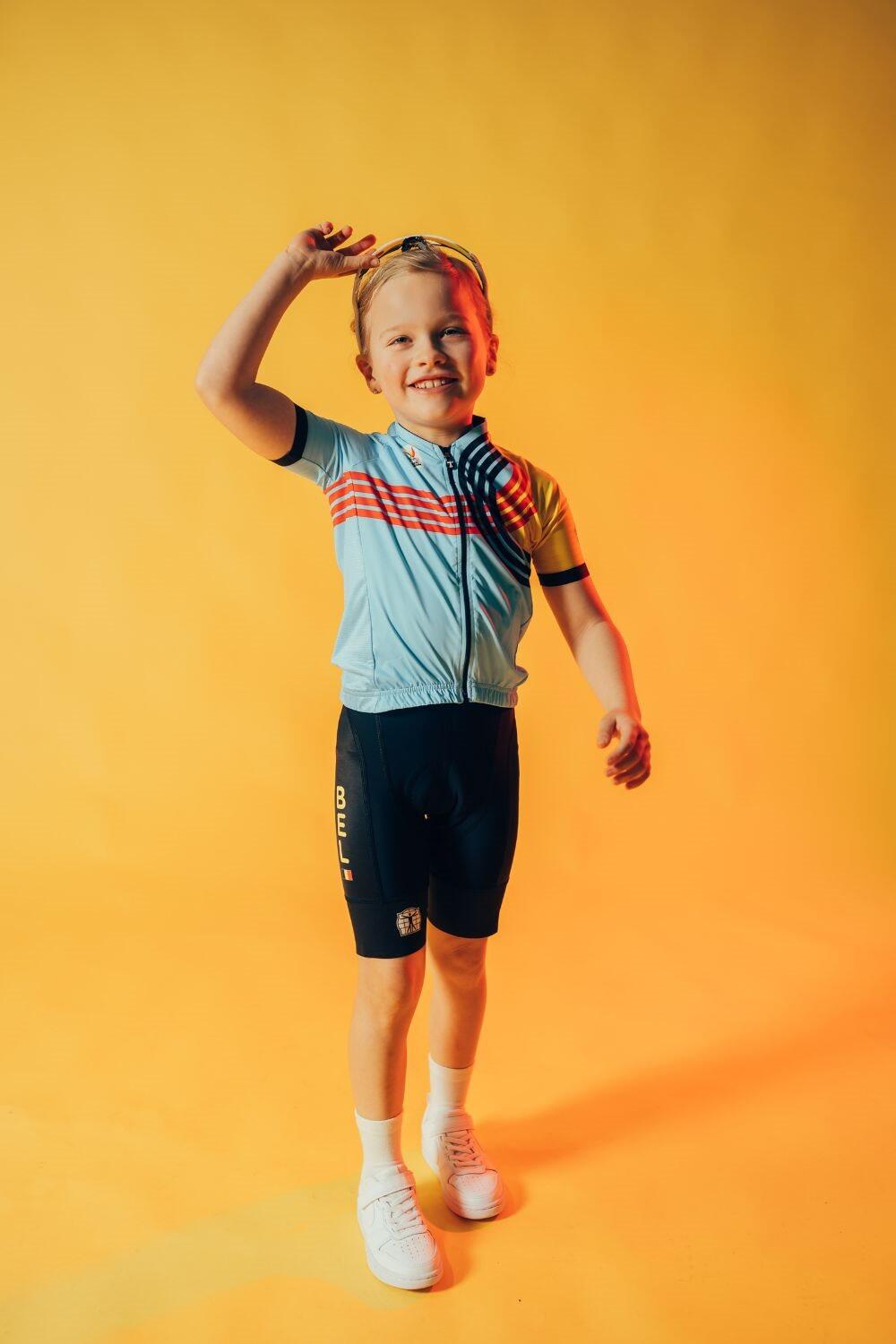 Radtrikot für Kinder - Blau - Official Team Belgium 2024 Olympic Edition 7/7