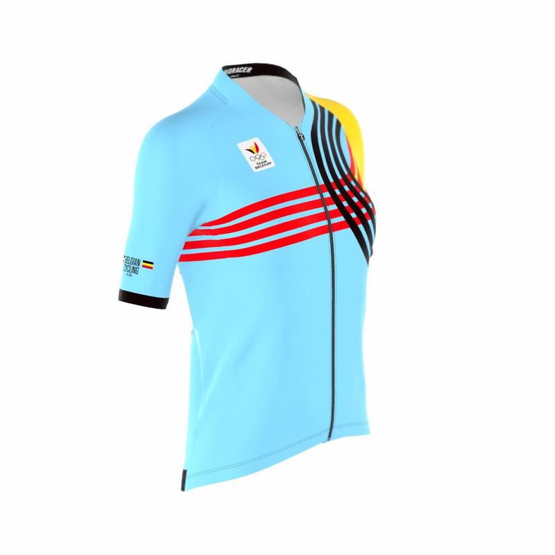 Fietsshirt Dames - Blauw - Official Team Belgium 2024 Olympische Editie