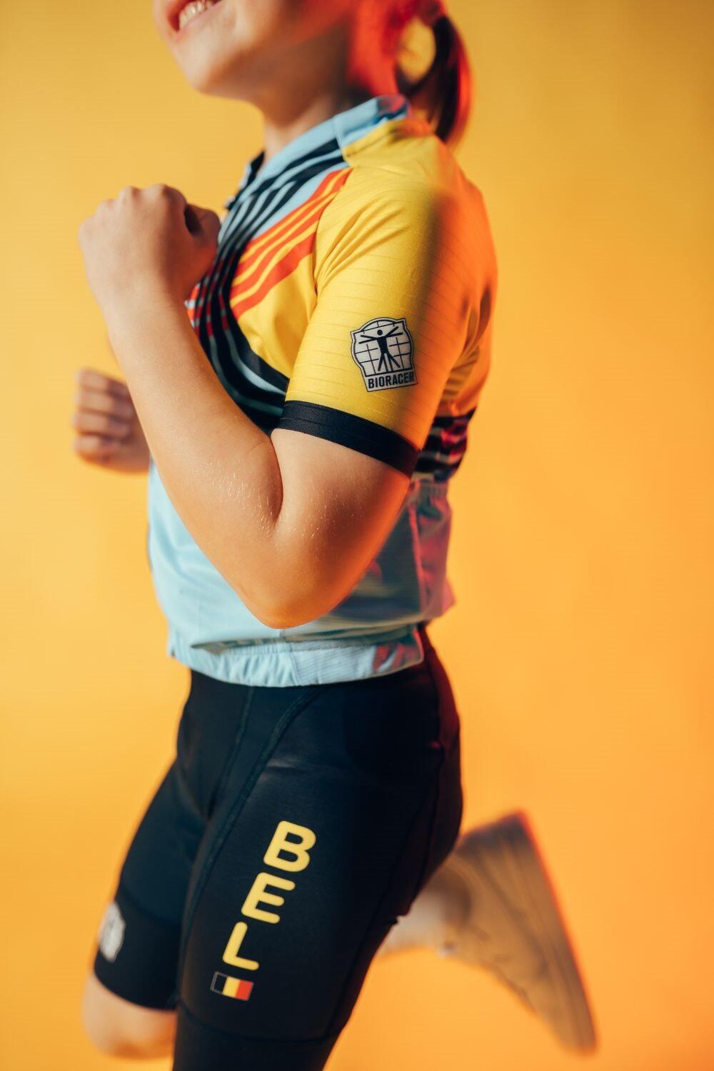 Radtrikot für Kinder - Blau - Official Team Belgium 2024 Olympic Edition 6/7