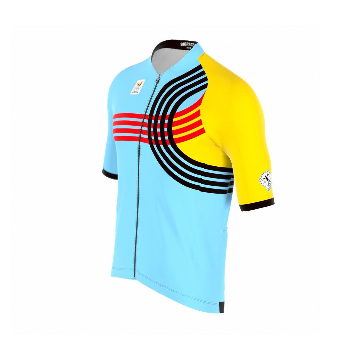 Radtrikot für Kinder - Blau - Official Team Belgium 2024 Olympic Edition 4/7