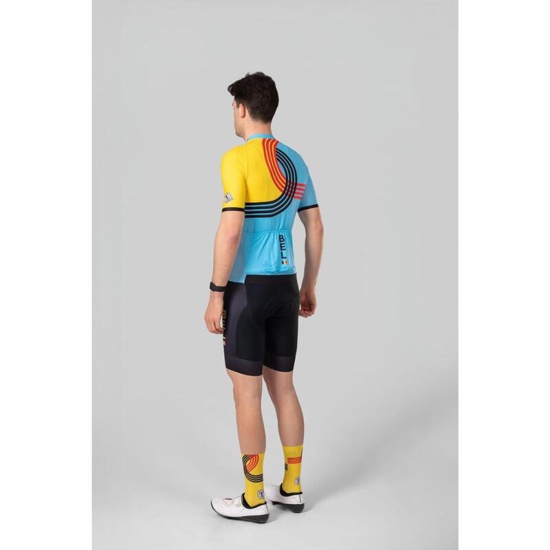 Culotte Cicilismo Hombre - Negro - Official Team Belgium 2024 Edición Olímpica