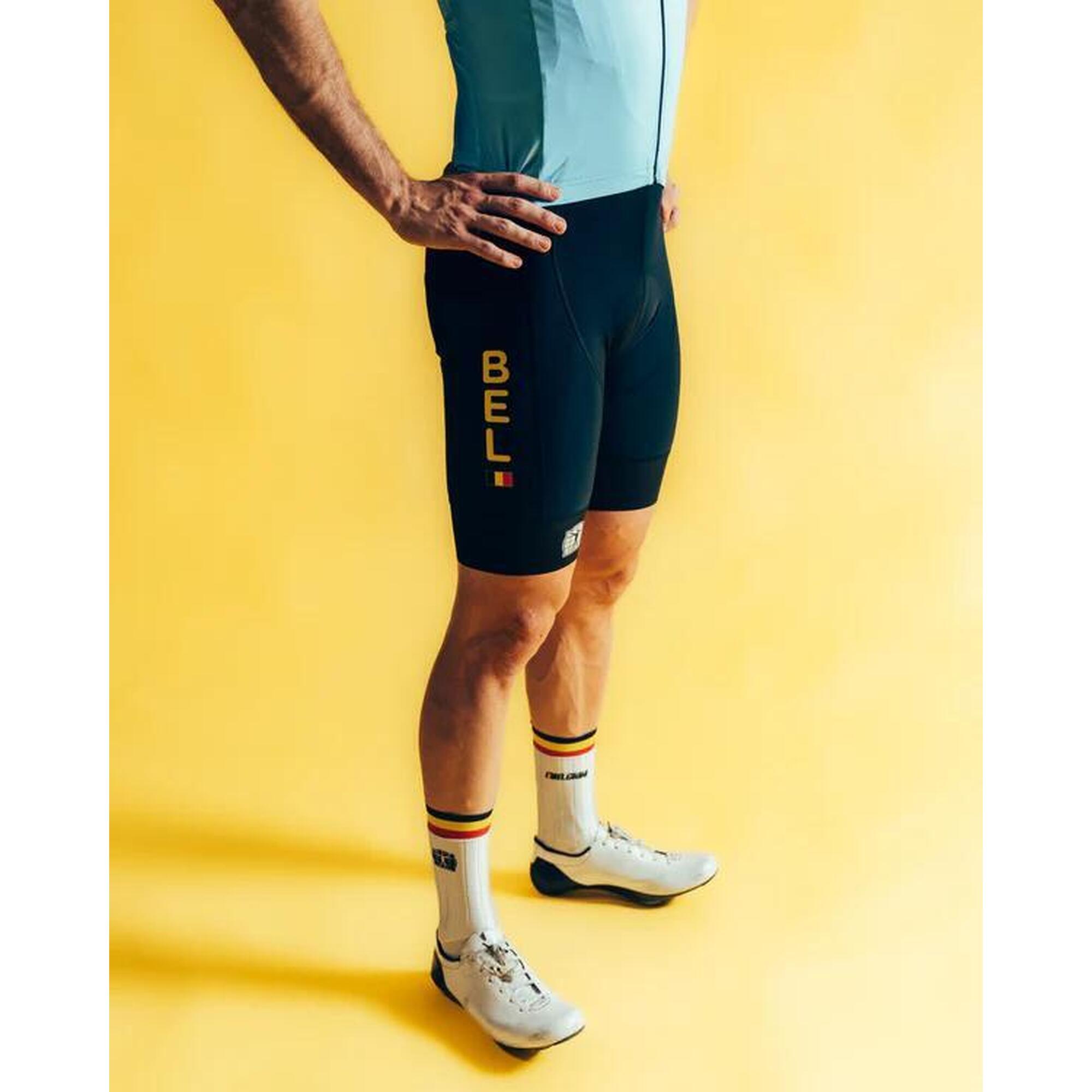 Culotte Cicilismo Hombre - Negro - Official Team Belgium 2024 Edición Olímpica