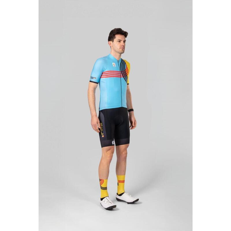 Culotte Cicilismo Hombre - Negro - Official Team Belgium 2024 Edición Olímpica