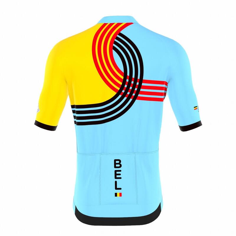 Maillot Ciclismo Hombre - Azul - Official Team Belgium 2024 Edición Olímpica