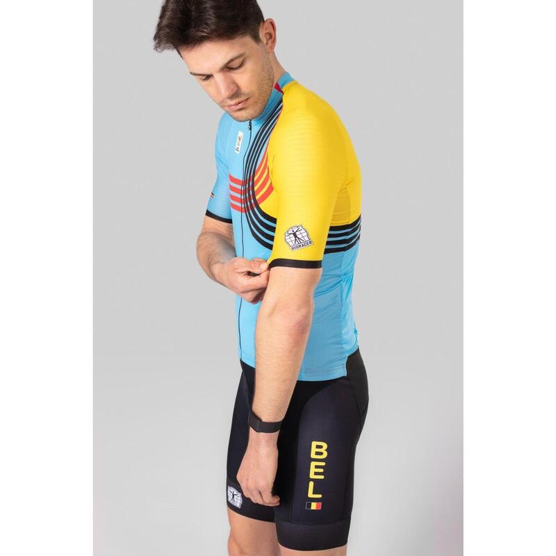 Maillot Ciclismo Hombre - Azul - Official Team Belgium 2024 Edición Olímpica