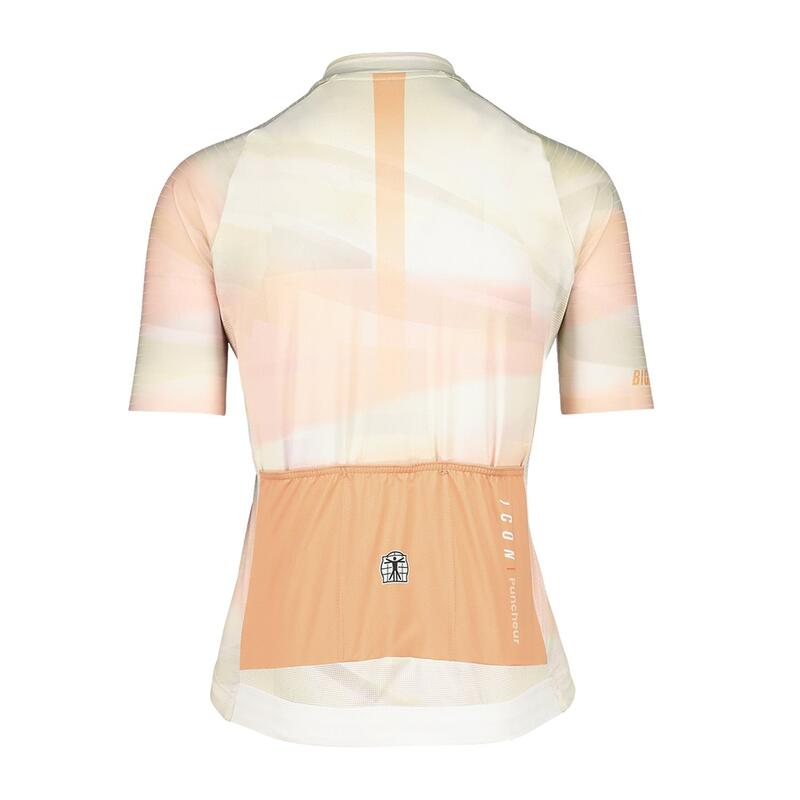 Maillot Ciclismo Mujer Manga Corta - Beige - Icon Puncheur