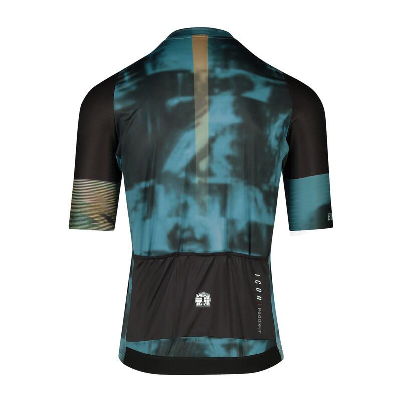 Maillot Ciclismo Hombre Manga Corta - Azul - Icon Pedaleur