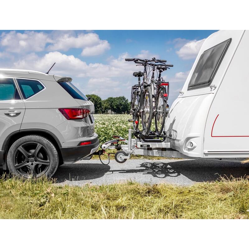 PORTE-VÉLOS 2 VÉLOS ALU POUR FLÈCHE DE CARAVANE OU DE REMORQUE - EUFAB