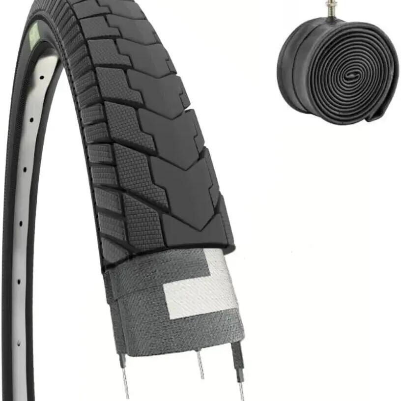Tyre 26x1.75 (47-559)+inner tube, bike tyre 26 x 1.75 slick city bike EV