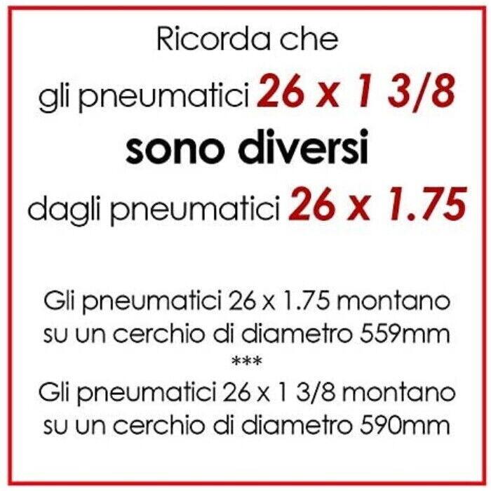 2 copertoni  26x13/8 (37-590), pneumatici bici stradali 26 x 13/8 olanda neri EV 7/7