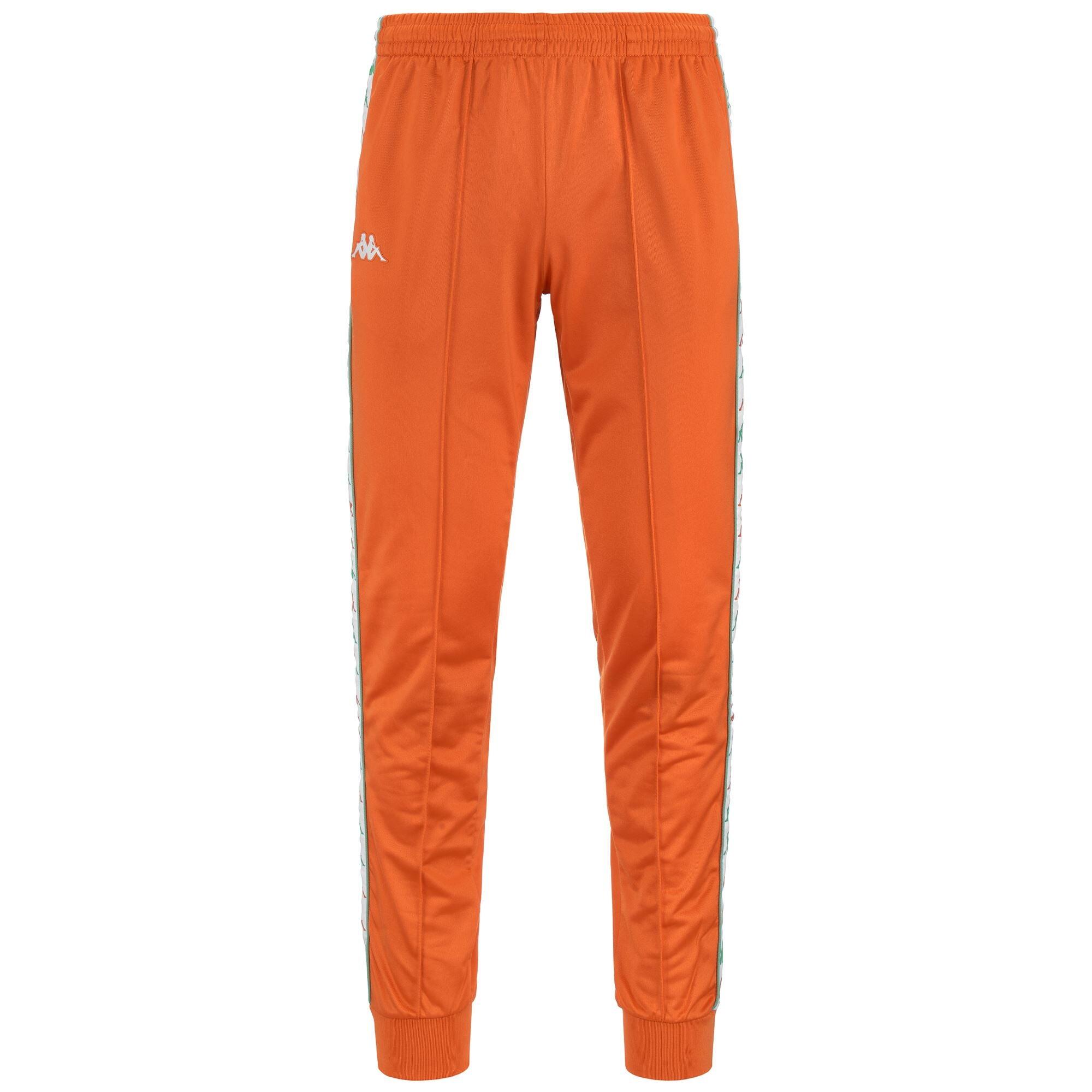 KAPPA pantaloni da uomo in poliestere arancio da fitness