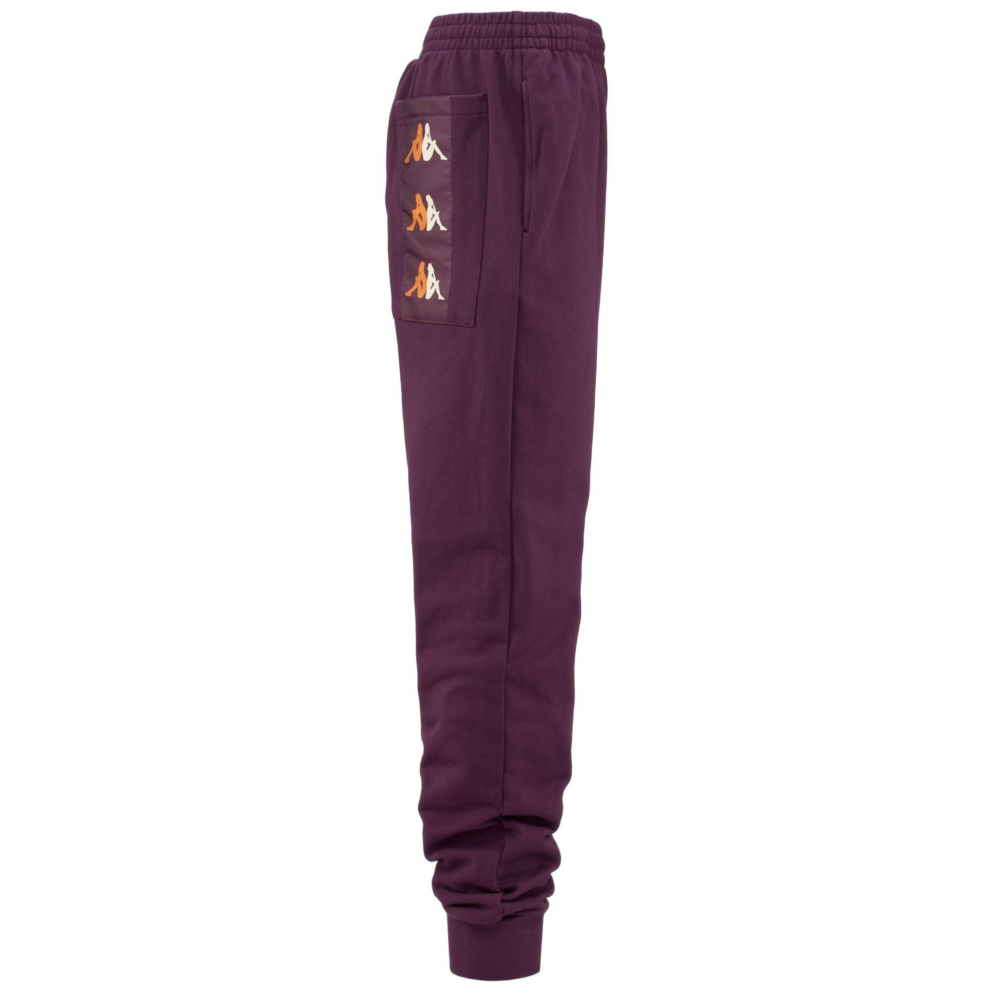 kappa pantaloni da uomo in cotone viola da fitness 2/6