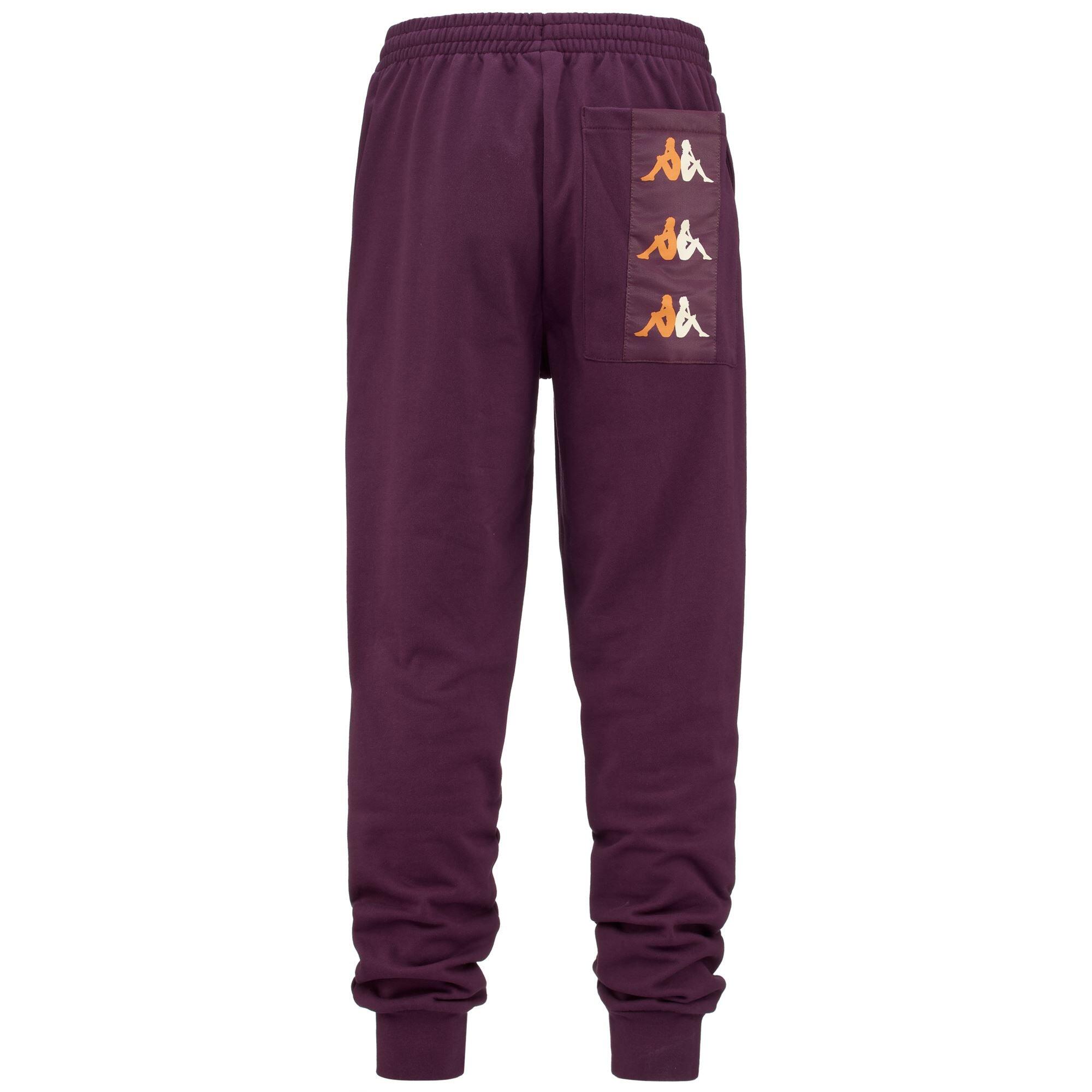 kappa pantaloni da uomo in cotone viola da fitness 3/6