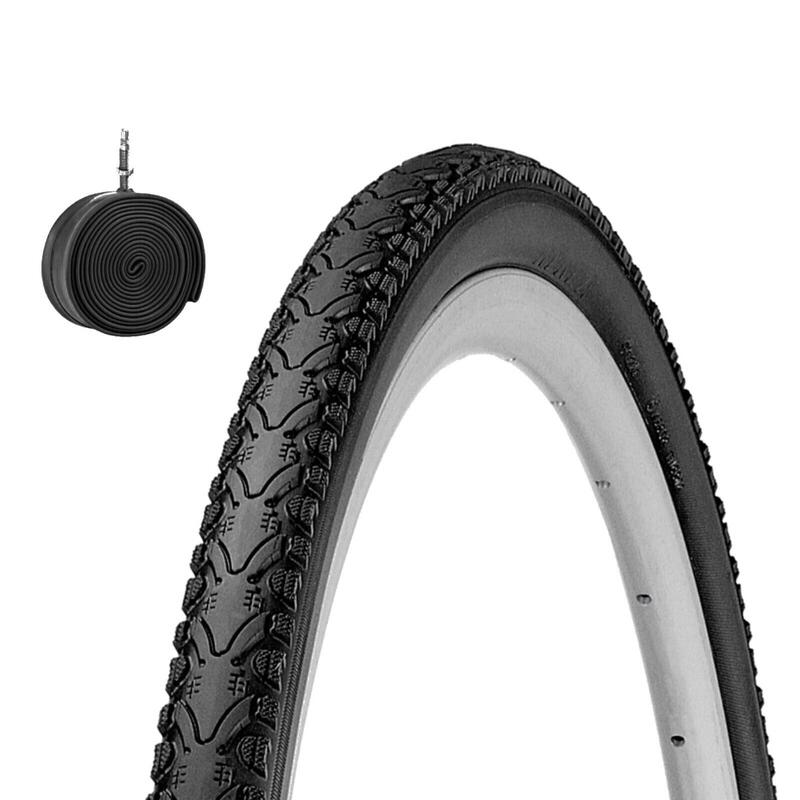 1 copertone 26x1.50 (40-559) + camera gomme slick per trekking bici EV