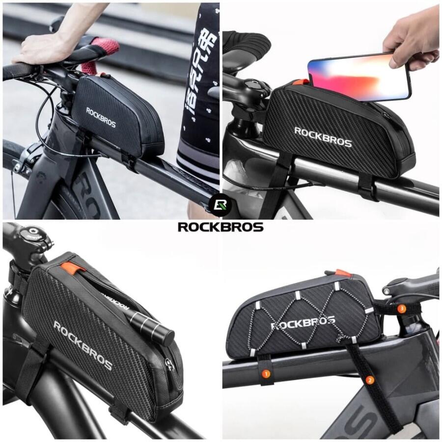 Torebka na ramę rowerową Rockbros 039BK 1l 3/6
