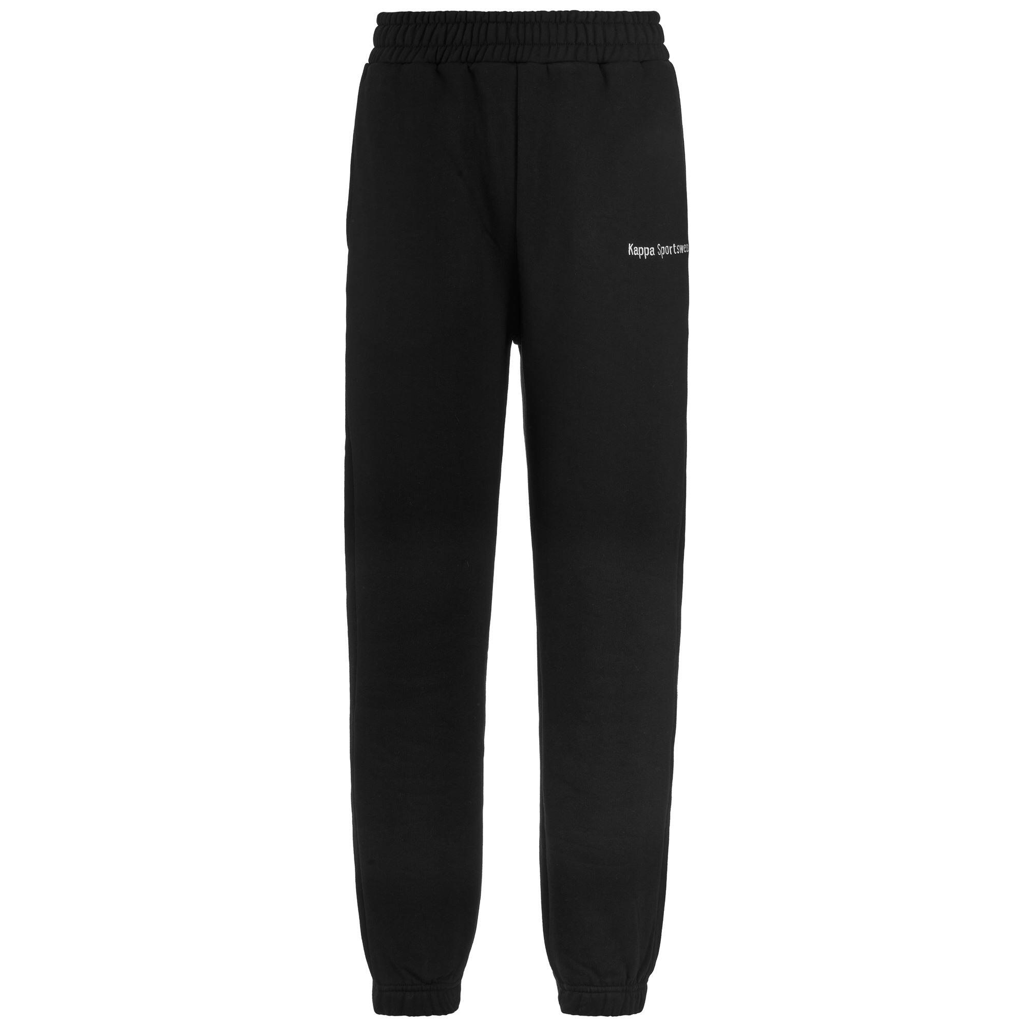 KAPPA pantaloni da donna in cotone nero da fitness