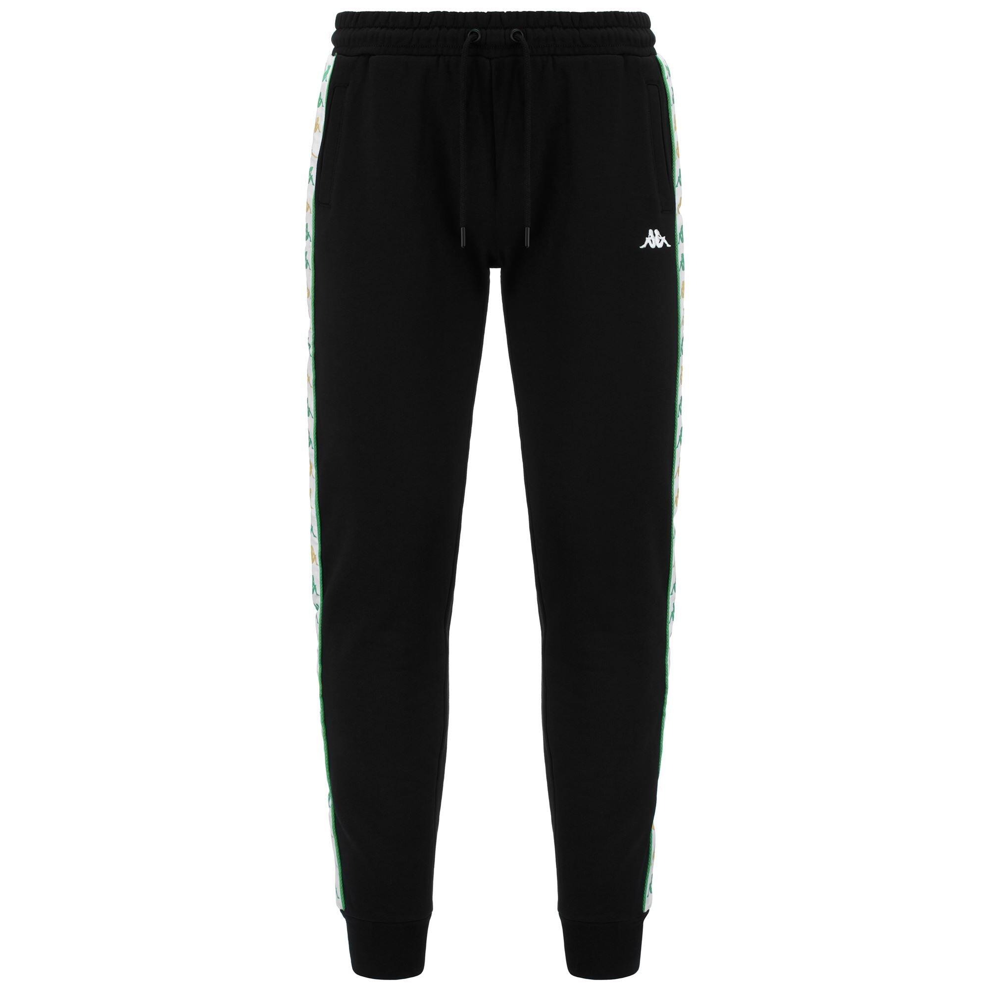 kappa pantaloni da uomo in cotone nero da fitness KAPPA Decathlon