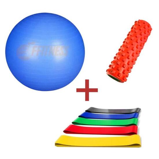 [KIT] Foam Roller+Palla Svizzera+Fasce Elastiche FF