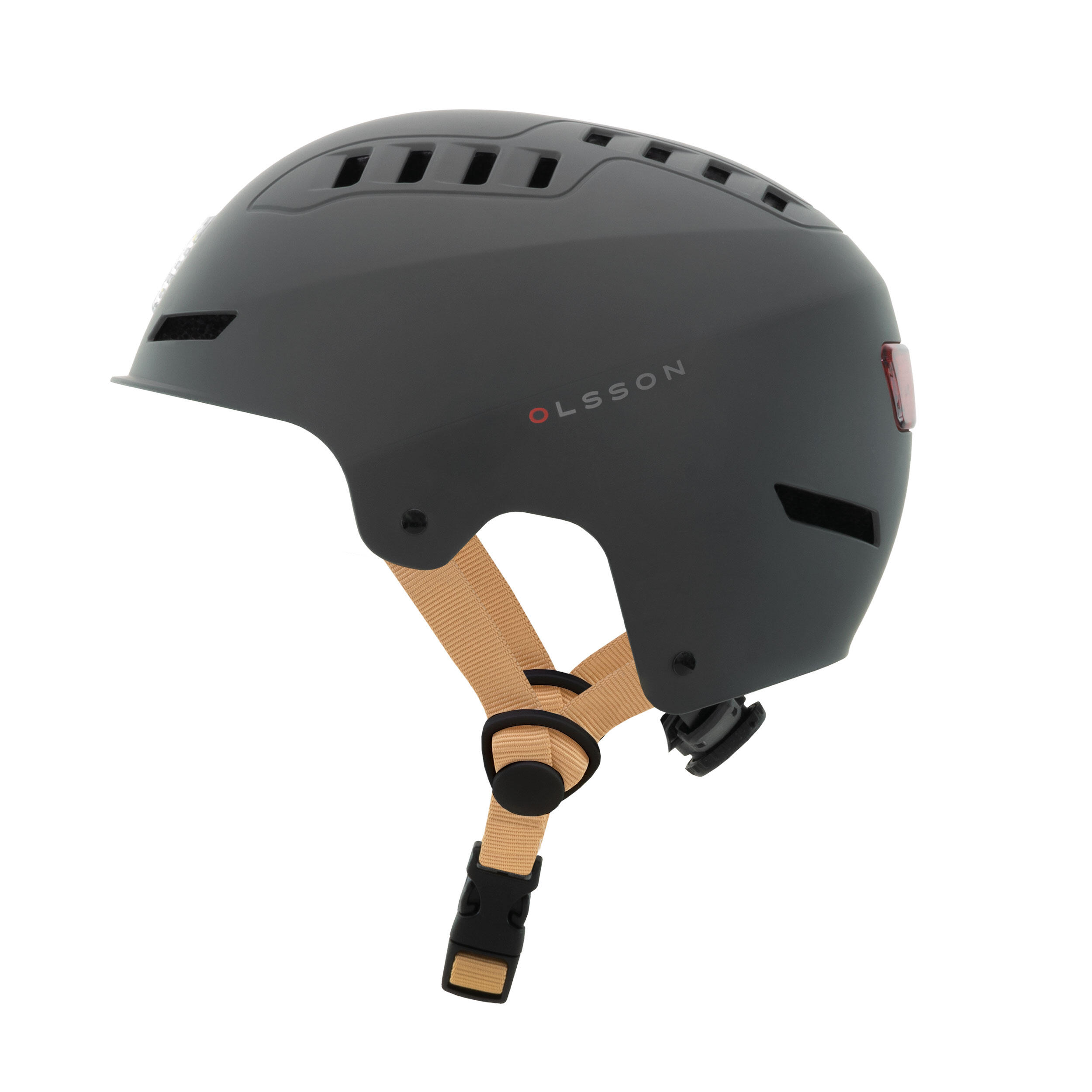 Casque lumière OLSSON URBAN LIGHT Anthracite 51-54cm Skates roller vélo 7/8