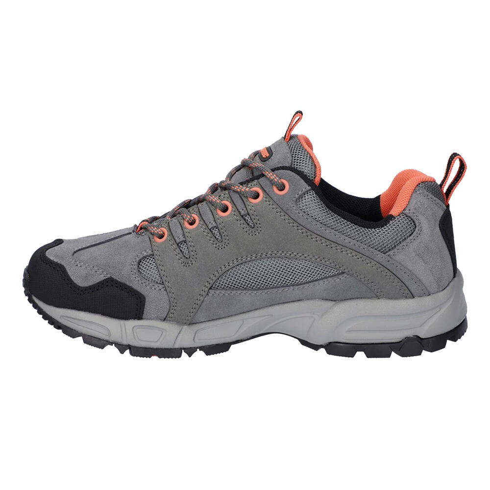 Wanderschuhe "Auckland Lite", Wildleder Damen Stahl/Koralle/Kühles Grau 3/4