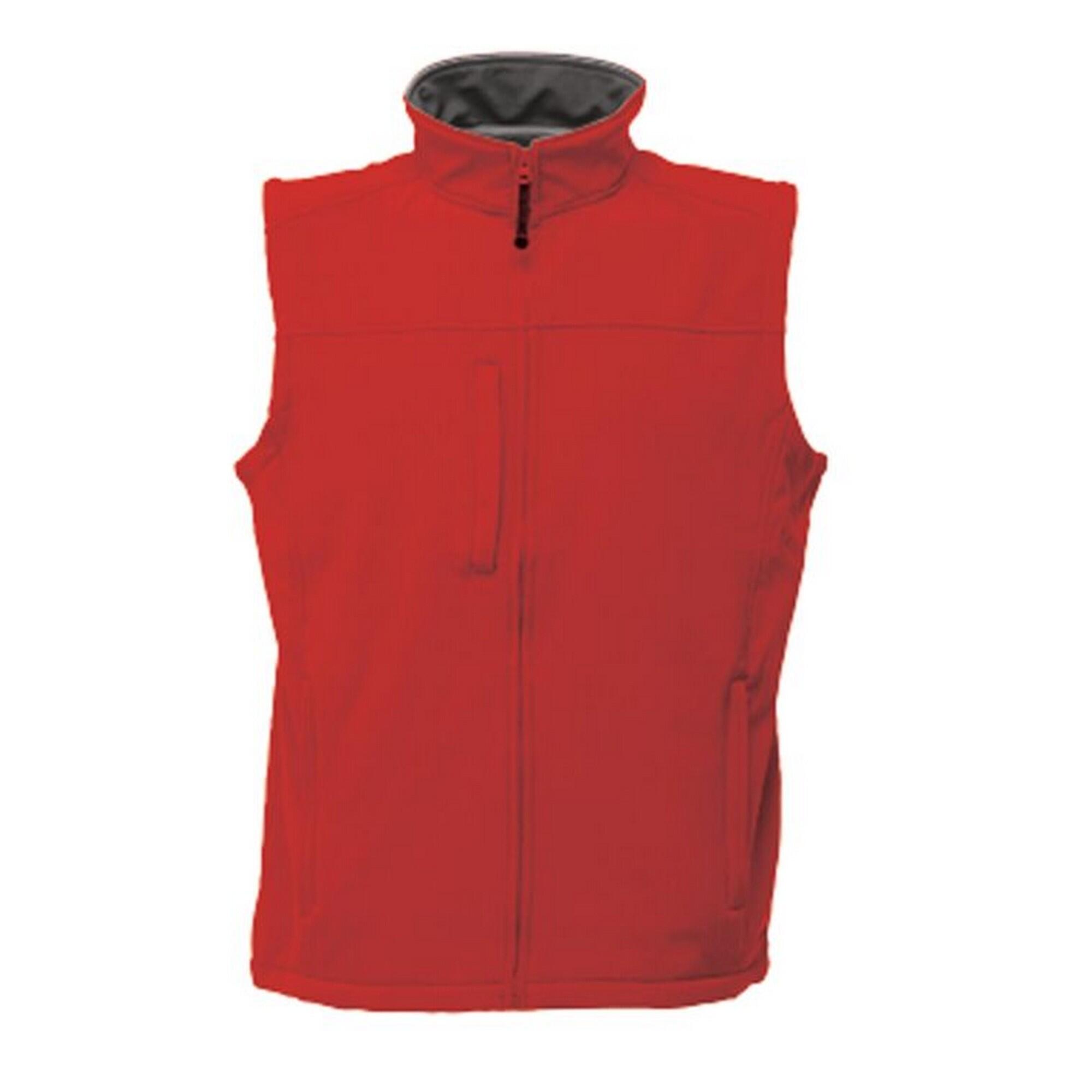 Men's FLUX sleeveless jacket (Classic Red / Seal Grey)