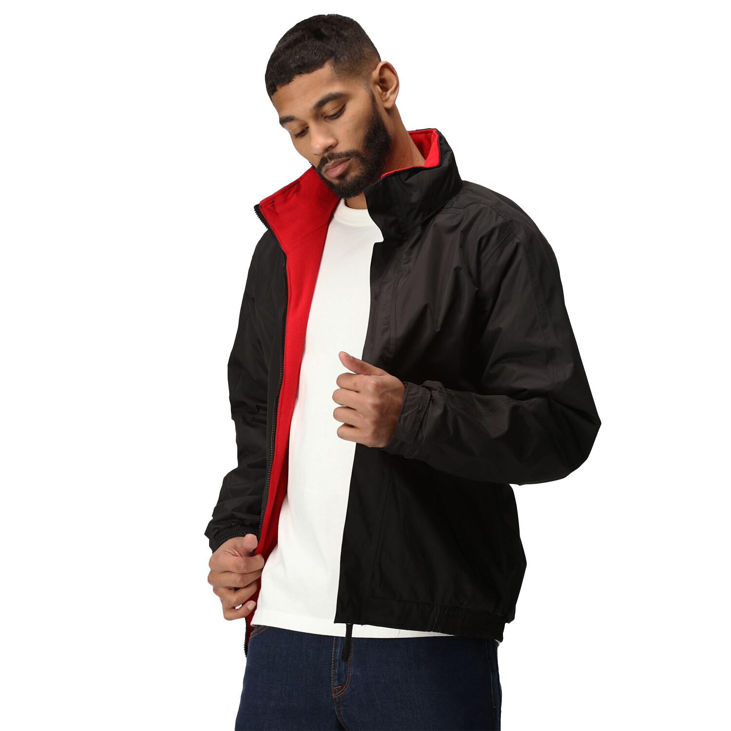 Mens r Waterproof Insulated Jacket (Black/Red) 3/4