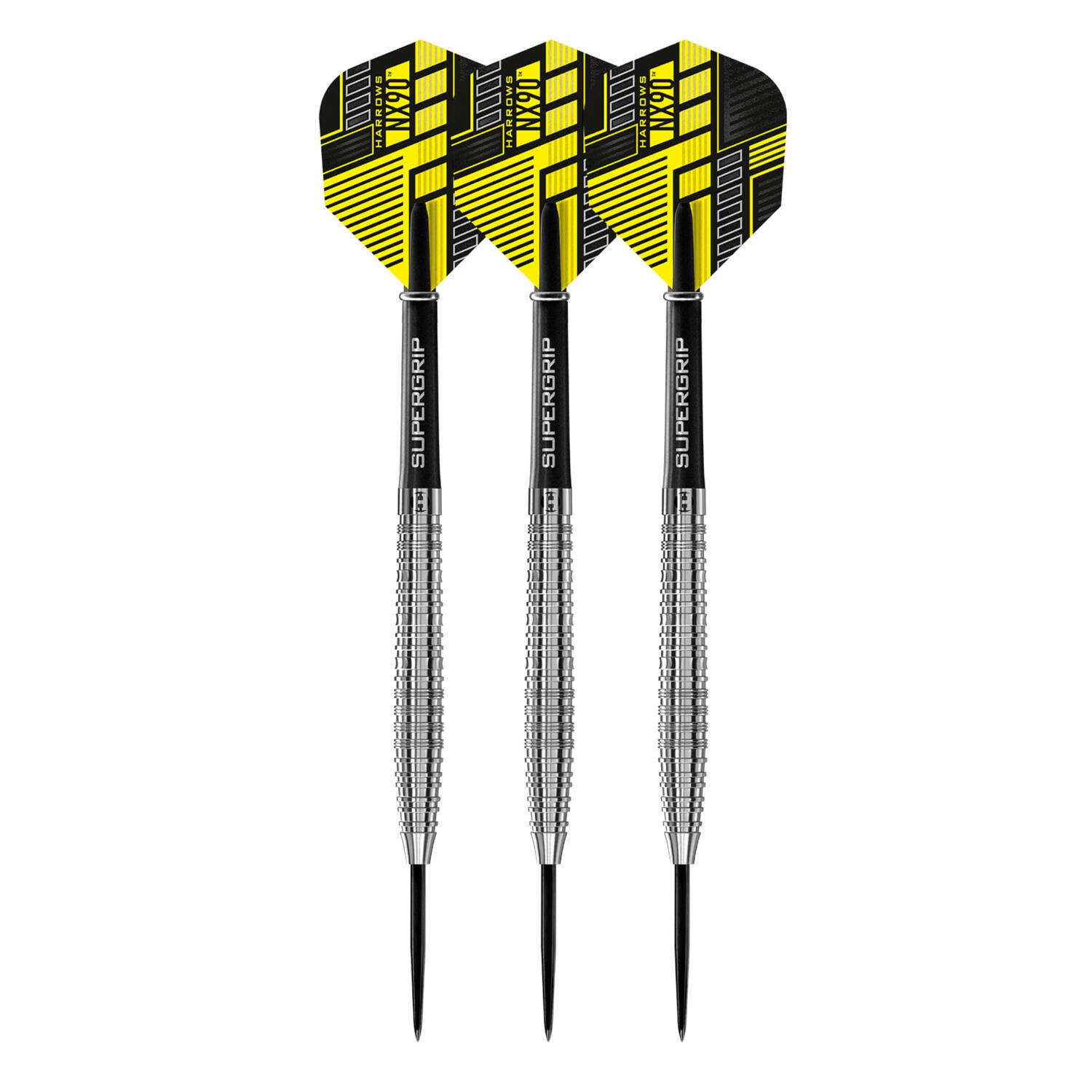 HARROWS NX90 Tungsten Darts Set (Pack of 3) (Silver/Yellow)