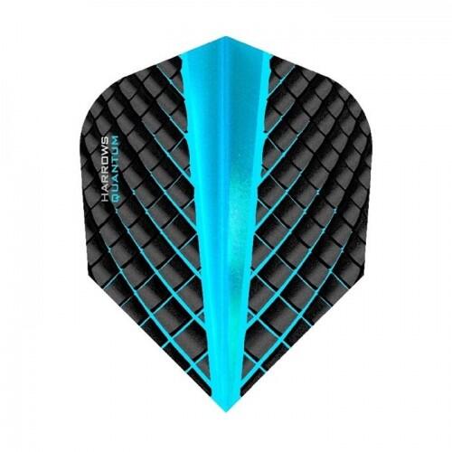HARROWS Quantum Dart Flights (Black/Aqua Blue)