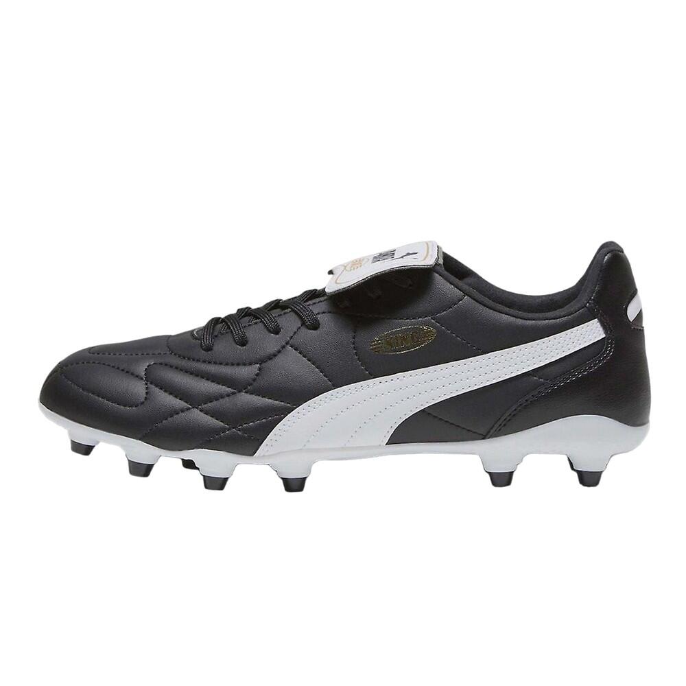 KING TOP Men's firm-field soccer boots (Black / White)