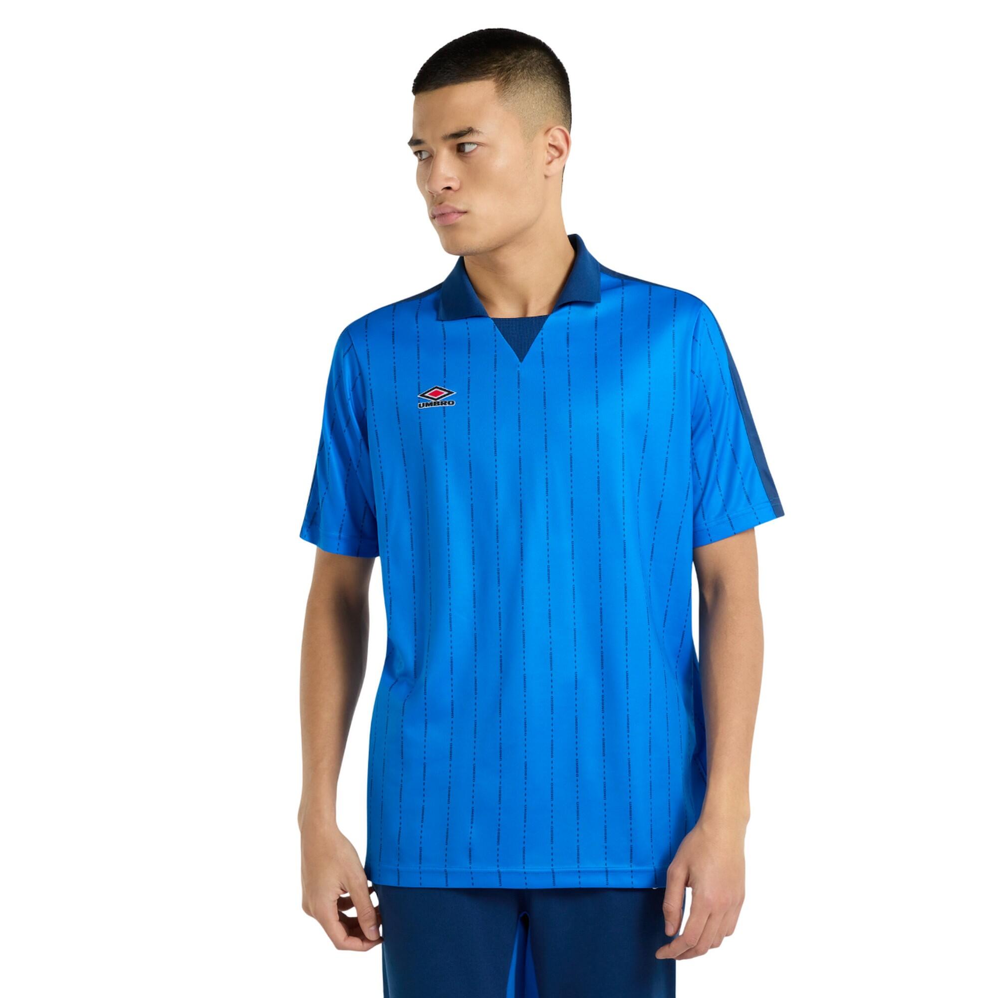 UMBRO Mens Linear AllOver Print Jersey (Regal Blue/Estate Blue)