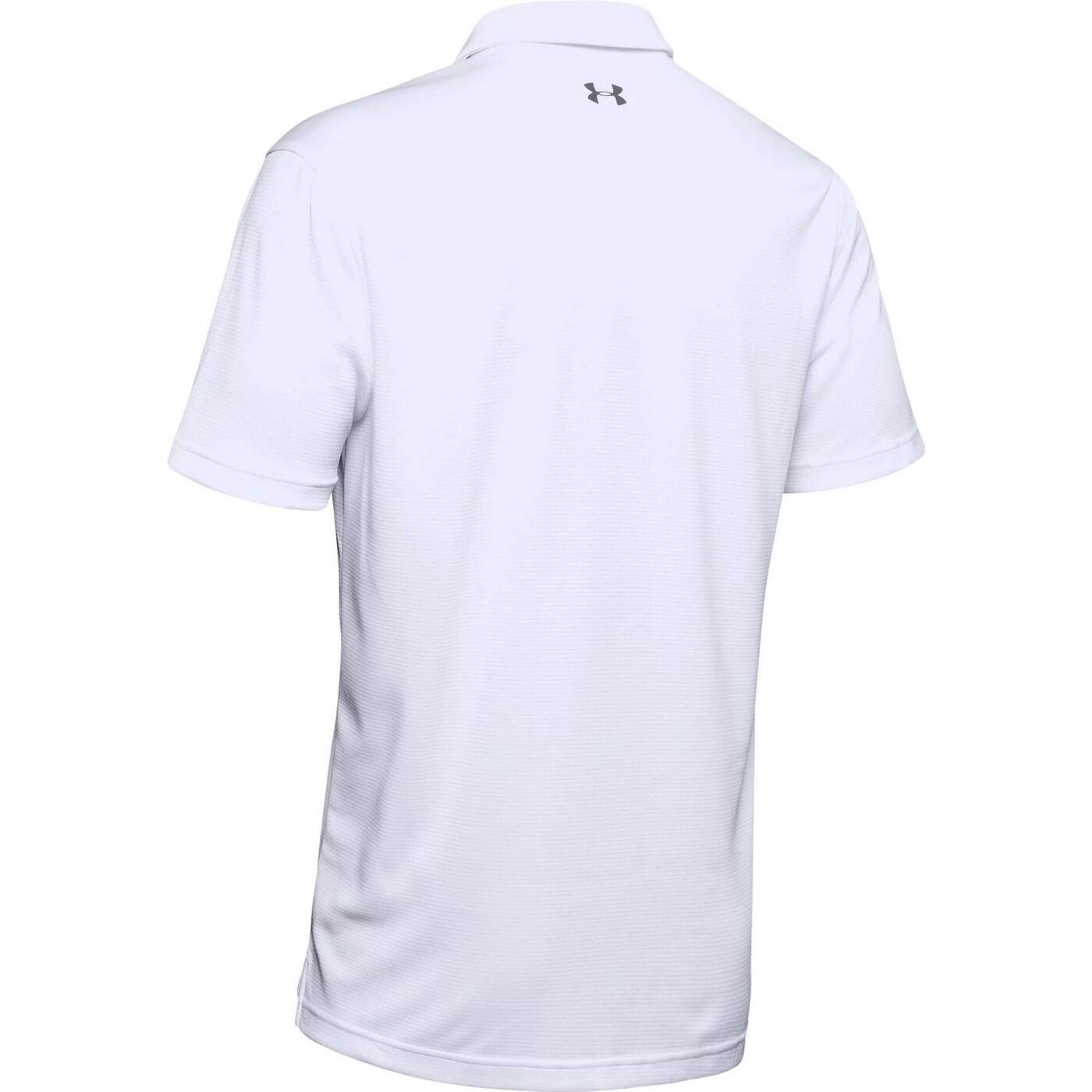 Maglietta Polo Uomo Under Armour Tech Bianco Grafite 2/4